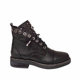 Botki Alma En Pena – hiszpańskie, ocieplane, z dżetami, ze skóry naturalnej - widok z boku.