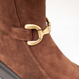 Botki Bibi Lou – brązowe, skórzane, hiszpańskie