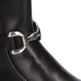 Botki Bibi Lou – czarne, skórzane, hiszpańskie - zbliżenie.