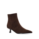 Botki Bibi Lou – zamszowe, na obcasie, kaczuszka - widok pod kątem.