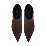 Botki Bibi Lou – zamszowe, na obcasie, kaczuszka - widok z góry.