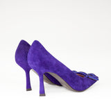 Czółenka Bibi Lou – fioletowe, zamszowe, hiszpańskie