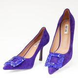 Czółenka Bibi Lou – fioletowe, zamszowe, hiszpańskie