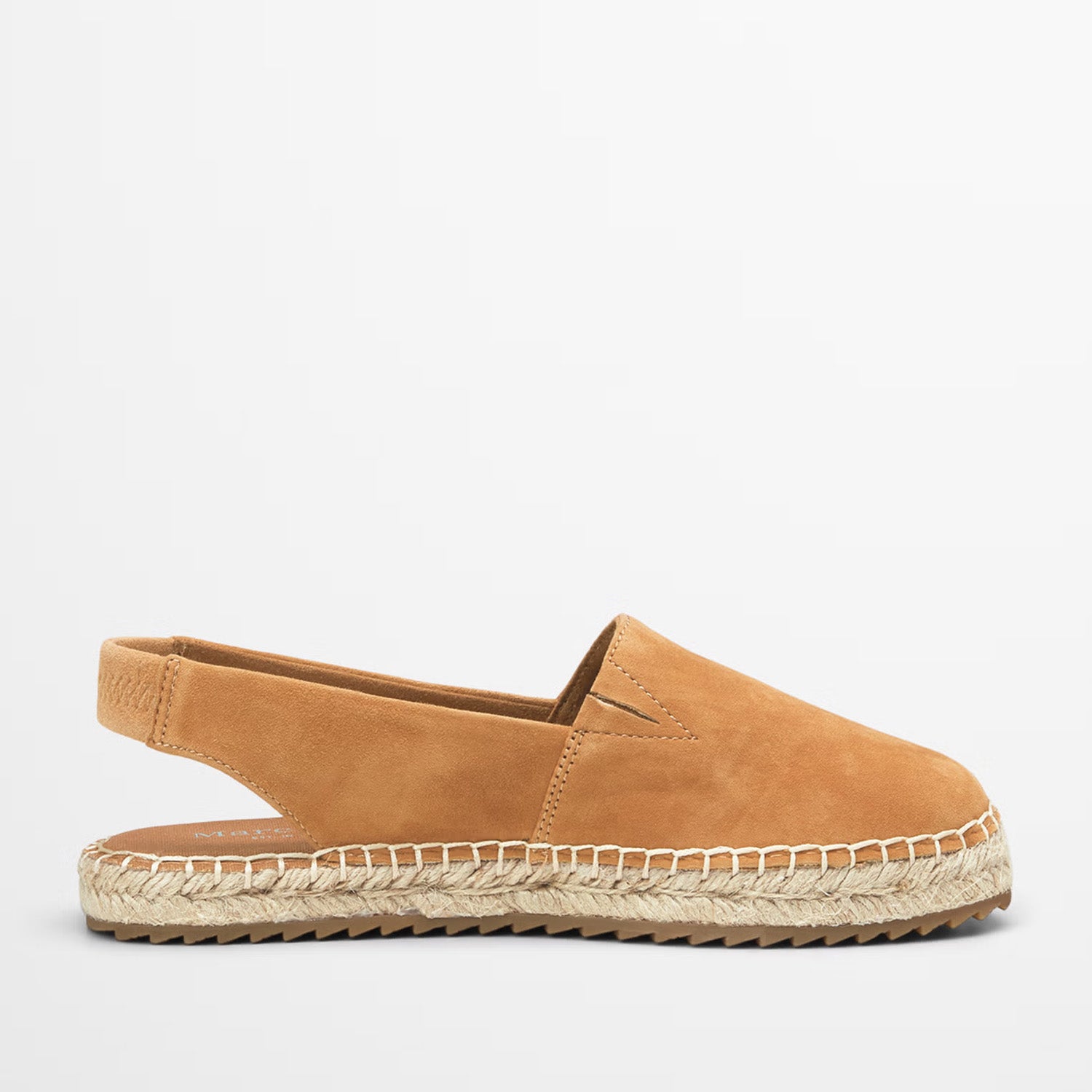 Espadryle Marc O’Polo skórzane zamszowe bez pięty – widok z drugiego boku, podkreślający naturalną strukturę zamszu.