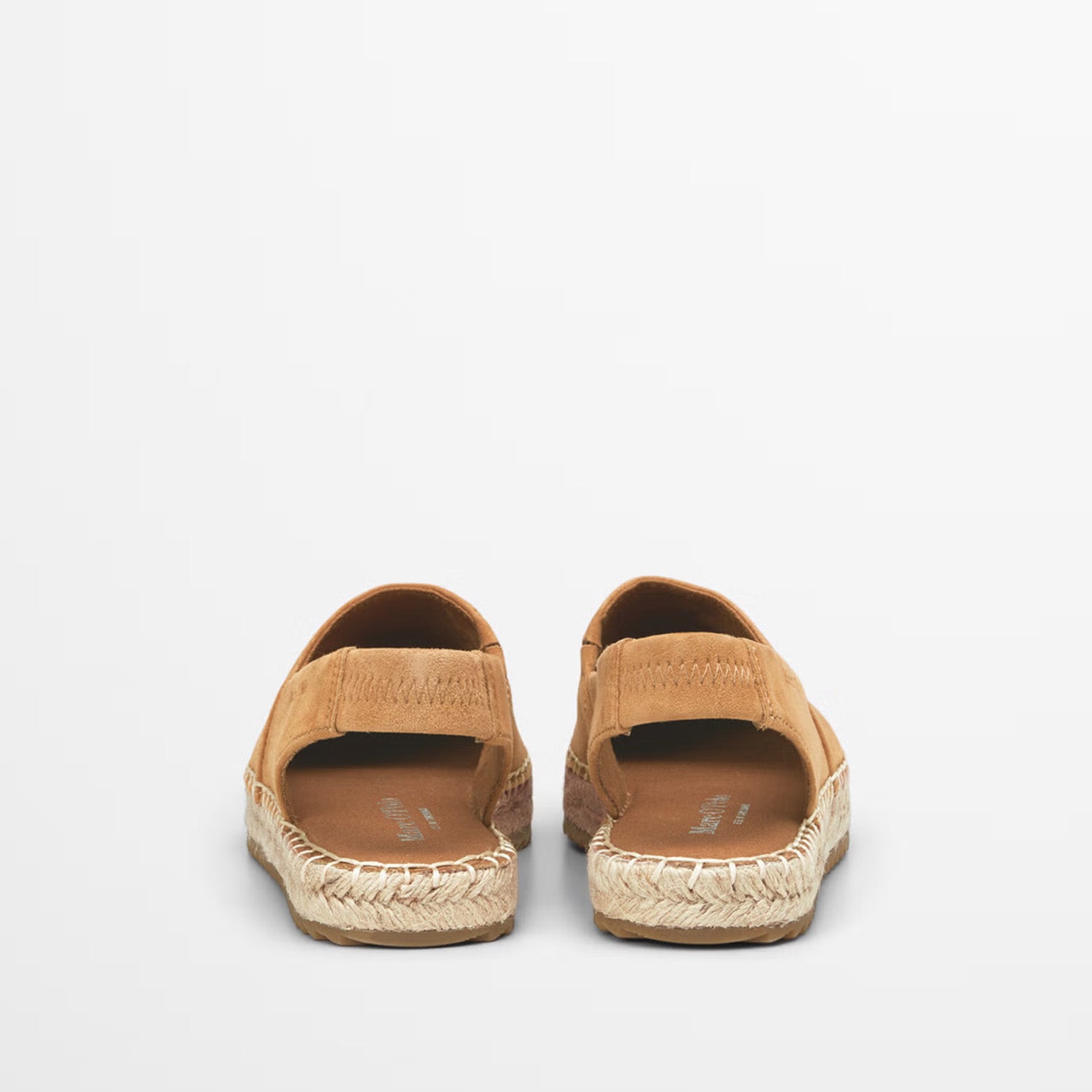 Espadryle Marc O’Polo skórzane zamszowe bez pięty – widok z tyłu, prezentujący elastyczny pasek i tylną część podeszwy.