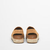 Espadryle Marc O’Polo skórzane zamszowe bez pięty – widok z tyłu, prezentujący elastyczny pasek i tylną część podeszwy.