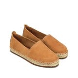 Espadryle Marc O’Polo zamszowe skóra naturalna – ujęcie pod kątem, ukazujące zamszową cholewkę i plecioną podeszwę.