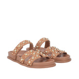 Klapki Tosca Blu – skórzane, z nitami, włoskie