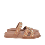 Klapki Tosca Blu – skórzane, z nitami, włoskie