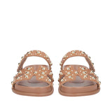 Klapki Tosca Blu – skórzane, z nitami, włoskie