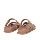 Klapki Tosca Blu – skórzane, z nitami, włoskie