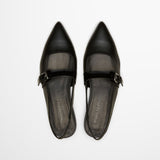 Mary Jane Marc O’Polo czarne, skóra naturalna – widok z góry, układ pasków i logo na wkładce.