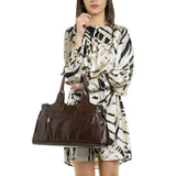 Shopperka Ripani – brązowa, włoska, torebka