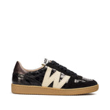 Czarne sneakersy Wonders NUBIA w stylu retro tampek - widok z boku.