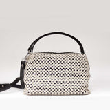 Torebka Ripani – beżowa, rafia, włoska, hobo - widok z tyłu.