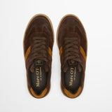 Trampki Marc O’Polo – brązowe, zamszowe, casual z naturalnej skóry, tenisówki sportowe, widok od góry.