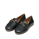 Skórzane mokasyny GEOX Palmaria – widok od góry pod kątem, klasyczny fason.