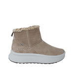 Botki Igi&Co – beżowe, zamszowe, śniegowce - widok z boku.