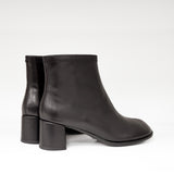 Botki Tuffoni – czarne, skóra naturalna, na obcasie - widok z tyłu.