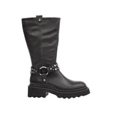 Kozaki Tosca Blu – czarne, skórzane, z napami