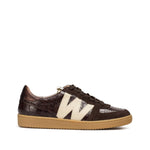 NUBIA, brązowe skórzane sneakersy Wonders typu tampki, z naturalnej skóry oraz zamszu - widok z boku.