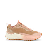 Ultrallekki i stylowe sneakersy na platformie włoskiej marki EXTR4 – beżowe, sportowe, GORE-TEX - widok z boku.