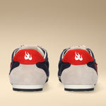 Skórzane sneakersy damskie Bibi Lou Gamin Nova granatowe z płominiem - widok z tyłu