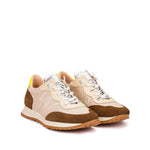 Sneakersy wonders kolorowe, w odcieniach brązu, z naturalnej skóry, widok pod kątem.