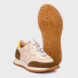 Sneakersy wonders kolorowe, w odcieniach brązu, z naturalnej skóry, zbliżenie na podeszwę