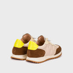 Sneakersy wonders kolorowe, w odcieniach brązu, z naturalnej skóry, widok z tyłu