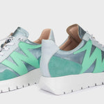 Sportowe sneakersy Wonders, skórzane, w odcieniach niebieskiego - zbliżenie