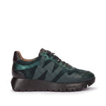 Sneakersy Wonders – zielone, zamszowe, skorzane - widok z boku