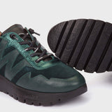 Sneakersy Wonders – zielone, zamszowe, skórzane - zbliżenie