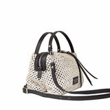 Torebka Ripani – beżowa, rafia, włoska, hobo - widok pod kątem.