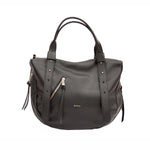 Torebka Ripani – czarna, włoska, hobo - widok z przodu.