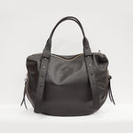 Torebka Ripani – czarna, włoska, hobo - widok z tyłu.